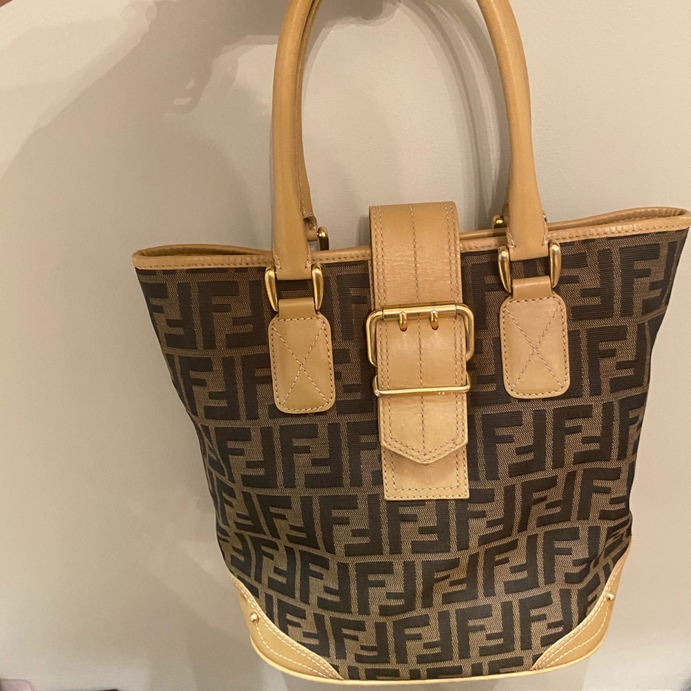 Fendi vintage authentic monogram handbag